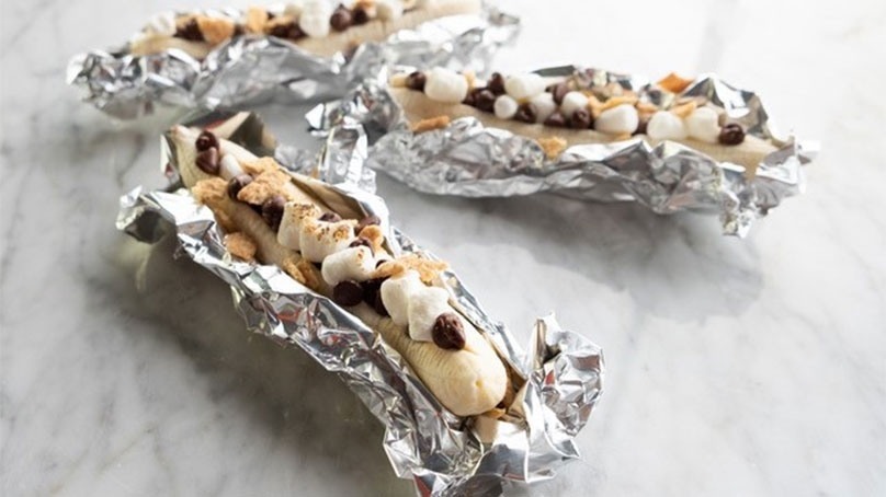 Grilled Chocolate Banana Foil Pack