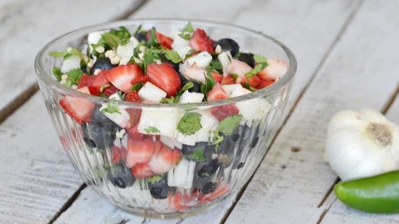 Red, White & Blue Fruit & Jicama Salad