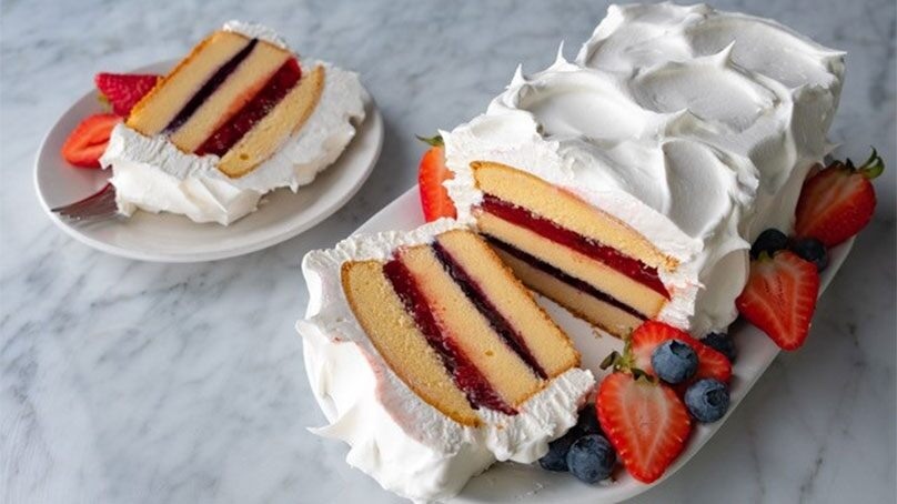 Red, White & Blue Pound Cake