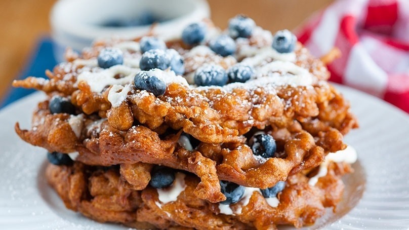 Blueberry Funnel Cakes