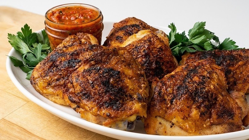 Smoky Grilled Chicken with Cherry Pepper Relish