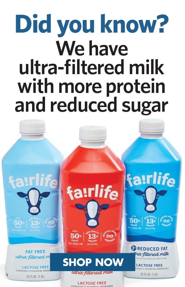 Did you know? We have ultra-filtered milk with more protein and reduced sugar